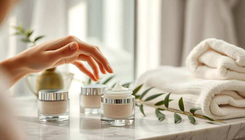 eye cream application